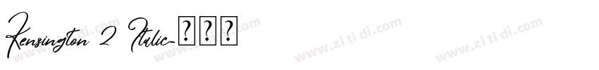 Kensington 2 Italic字体转换